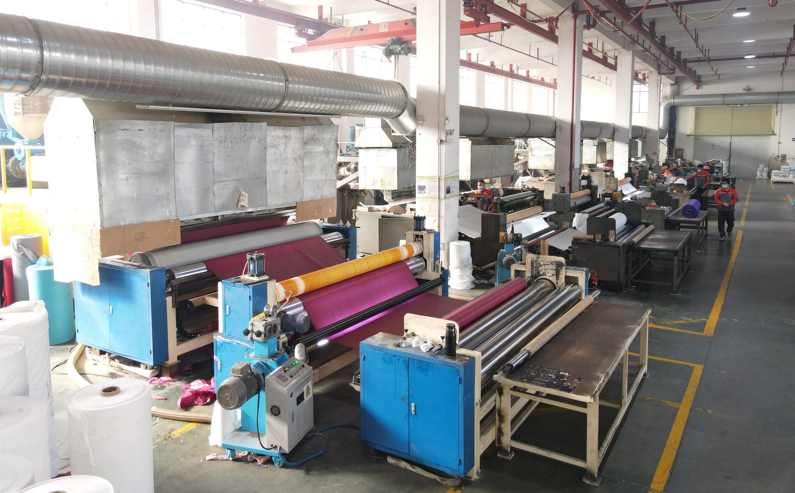 Production hall with several lines running