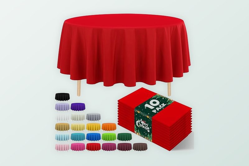 Round plastic tablecloth in several colours